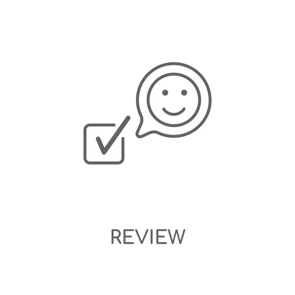 Revisar Icono Lineal Revise Diseño Del Símbolo Carrera Concepto Elementos — Vector de stock