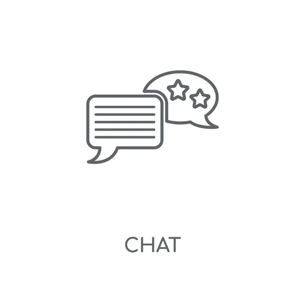 Линейный Значок Чата Концепт Chat Дизайн Штриха Символа Тонкие Графические — стоковый вектор