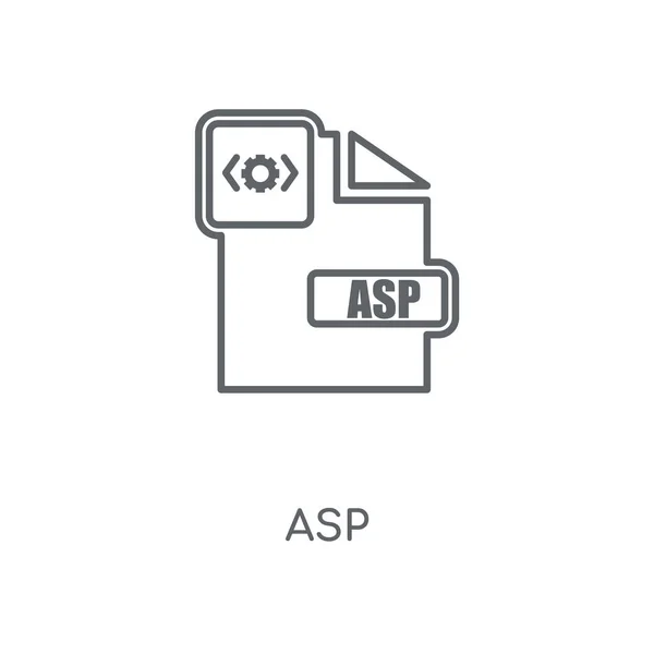 Asp Ícone Linear Asp Design Símbolo Curso Conceito Elementos Gráficos —  Vetores de Stock