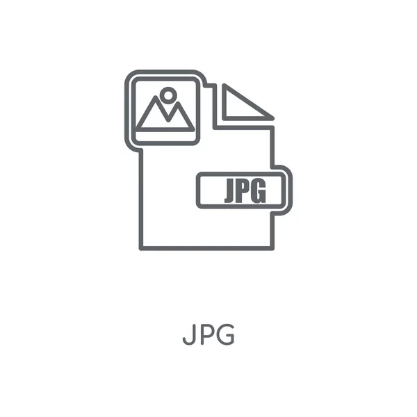 Icona Lineare Jpg Jpg Concetto Corsa Simbolo Design Illustrazione Vettoriale — Vettoriale Stock