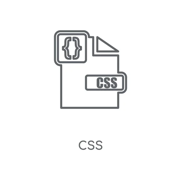 Icono Lineal Css Css Diseño Símbolo Carrera Concepto Elementos Gráficos — Archivo Imágenes Vectoriales