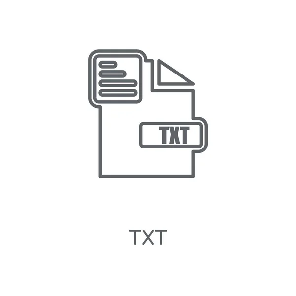 Txt Doğrusal Simgesi Txt Kavramı Kontur Sembolü Tasarım Nce Grafik — Stok Vektör