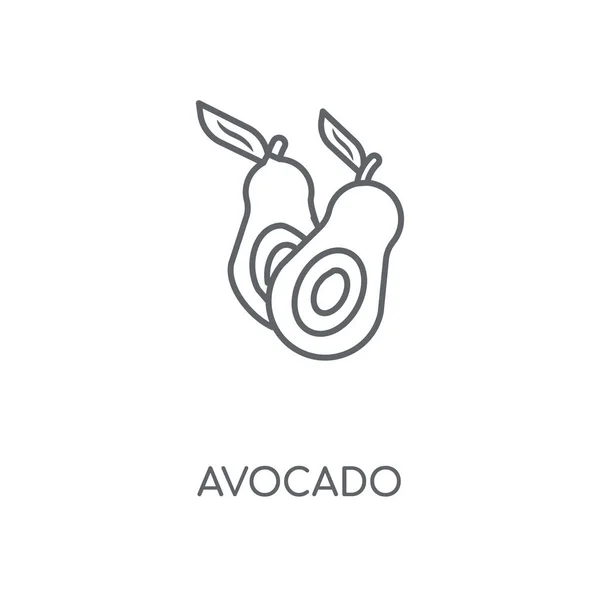 Αβοκάντο Γραμμική Εικονίδιο Αβοκάντο Έννοια Stroke Design Σύμβολο Λεπτή Στοιχεία — Διανυσματικό Αρχείο