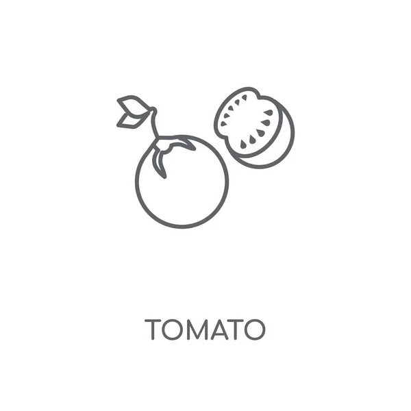 Icono Lineal Tomate Diseño Símbolo Carrera Concepto Tomate Elementos Gráficos — Archivo Imágenes Vectoriales