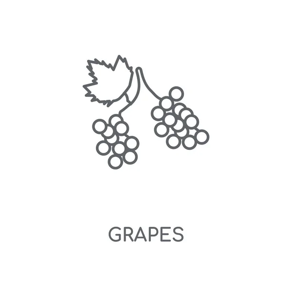 Icono Lineal Uvas Concepto Uvas Diseño Símbolo Carrera Elementos Gráficos — Vector de stock