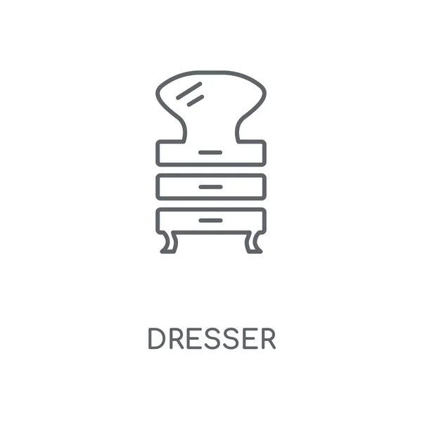 Icono Lineal Dresser Diseño Símbolo Trazo Concepto Dresser Elementos Gráficos — Vector de stock