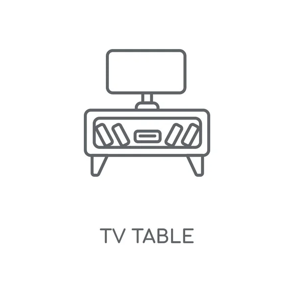 Icono Lineal Tabla Diseño Símbolo Carrera Concepto Mesa Elementos Gráficos — Archivo Imágenes Vectoriales