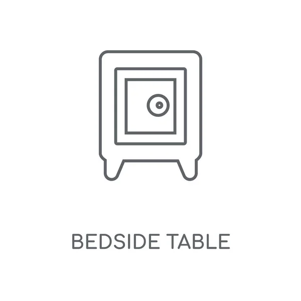 Bedside Table Linear Icon Bedside Table Concept Stroke Symbol Design — Stock Vector