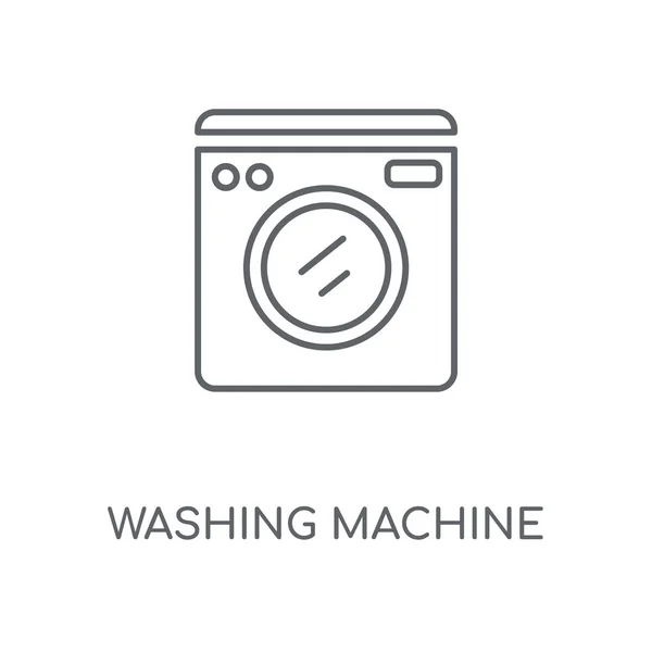 Wasmachine Lineaire Pictogram Wasmachine Beroerte Symbool Conceptontwerp Dunne Grafische Elementen — Stockvector