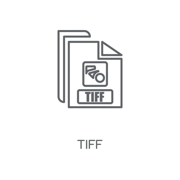 Tiff linear icon. Tiff concept stroke symbol design. Thin graphic elements vector illustration, outline pattern on a white background, eps 10. — Stock Illustration Tiff Linear Icon Tiff Concept Stroke Symbol Design Thin Graphic Stock Vector