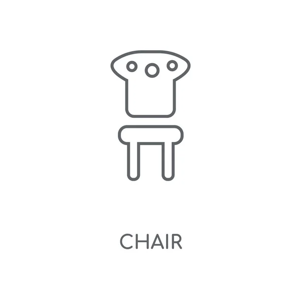 Stuhl Lineares Symbol Stuhl Konzept Strich Symbol Design Dünne Grafische — Stockvektor