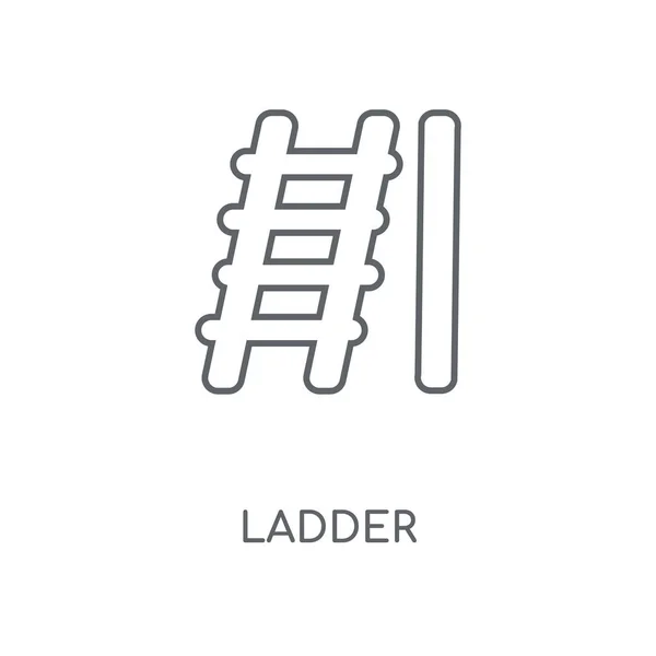 Линейный Значок Лестницы Концепция Лестницы Штрих Дизайн Символа Тонкие Графические — стоковый вектор