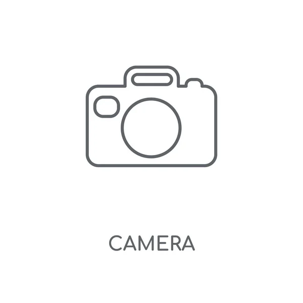 Ícone Linear Câmera Design Símbolo Curso Conceito Câmera Elementos Gráficos — Vetor de Stock