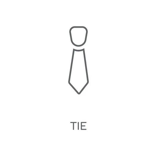 Krawat Ikona Liniowej Krawat Koncepcja Symbol Obrysu Cienkich Elementów Graficznych — Wektor stockowy