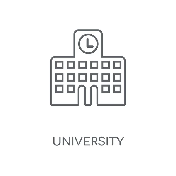 Icona Lineare Dell Università Progettazione Simbolo Colpo Concetto Universitario Illustrazione — Vettoriale Stock