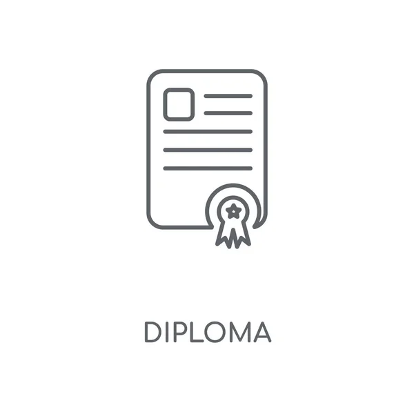 Diploma Linear Icon Diploma Concept Stroke Symbol Design Thin Graphic — Stock Vector