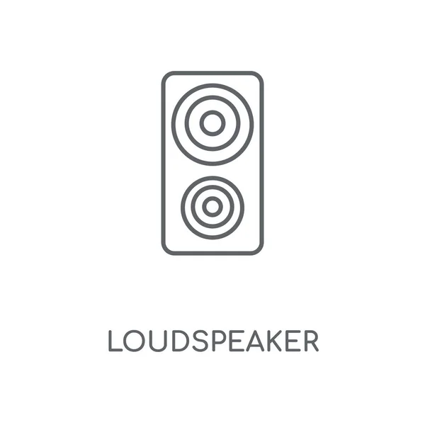 Lautsprecher Symbol Lautsprecherkonzept Mit Symboldesign Dünne Grafische Elemente Vektorillustration Umrissmuster — Stockvektor