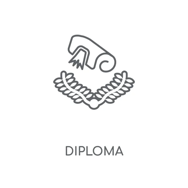 Diploma Linear Icon Diploma Concept Stroke Symbol Design Thin Graphic — Stock Vector