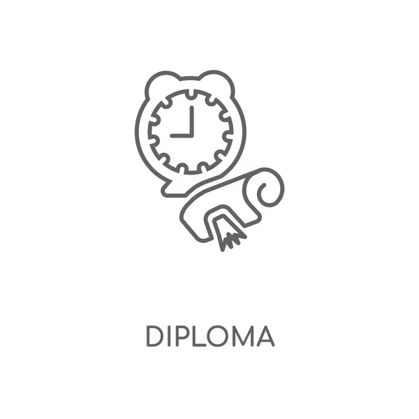 Diploma Linear Icon Diploma Concept Stroke Symbol Design Thin Graphic — Stock Vector