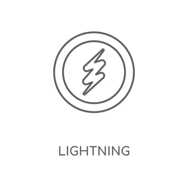 Lightning Linjär Ikonen Lightning Konceptdesign Stroke Symbol Tunn Grafiska Element — Stock vektor