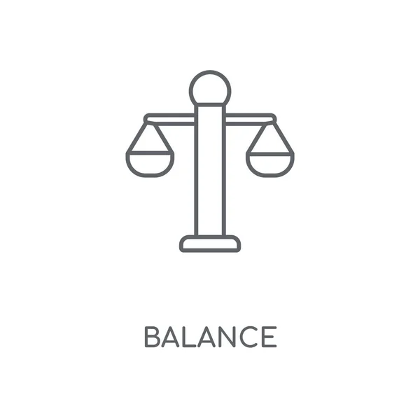 Balance Lineares Symbol Balance Konzept Strich Symbol Design Dünne Grafische — Stockvektor