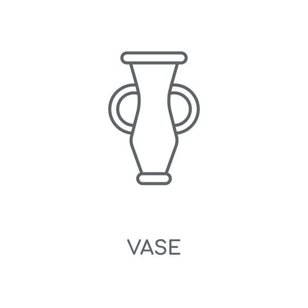 Vase Lineares Symbol Vorhanden Vase Konzept Strich Symbol Design Dünne — Stockvektor