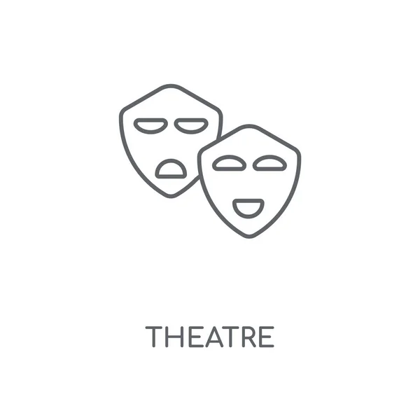 Icona Lineare Del Teatro Concetto Teatrale Tratto Simbolo Design Illustrazione — Vettoriale Stock