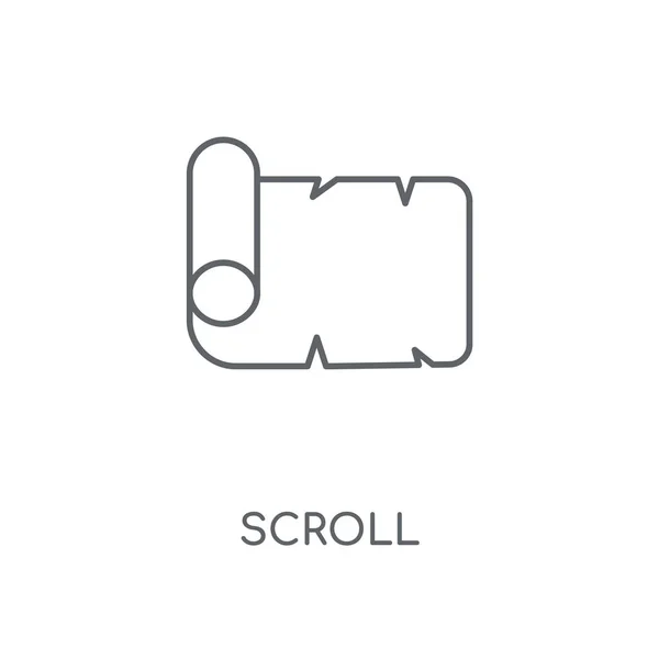 Scrollen Lineares Symbol Scroll Concept Strich Symbol Design Dünne Grafische — Stockvektor