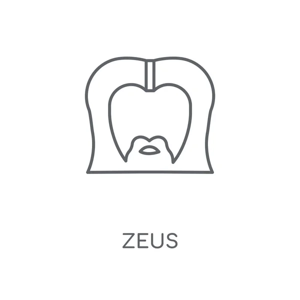 Das Ist Eine Lineare Ikone Zeus Konzept Hat Symbolcharakter Dünne — Stockvektor