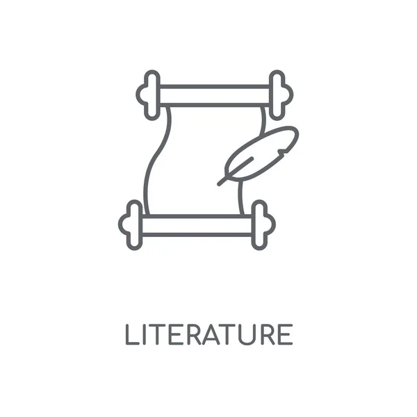 Literature linear icon. Literature concept stroke symbol design. Thin graphic elements vector illustration, outline pattern on a white background, eps 10.