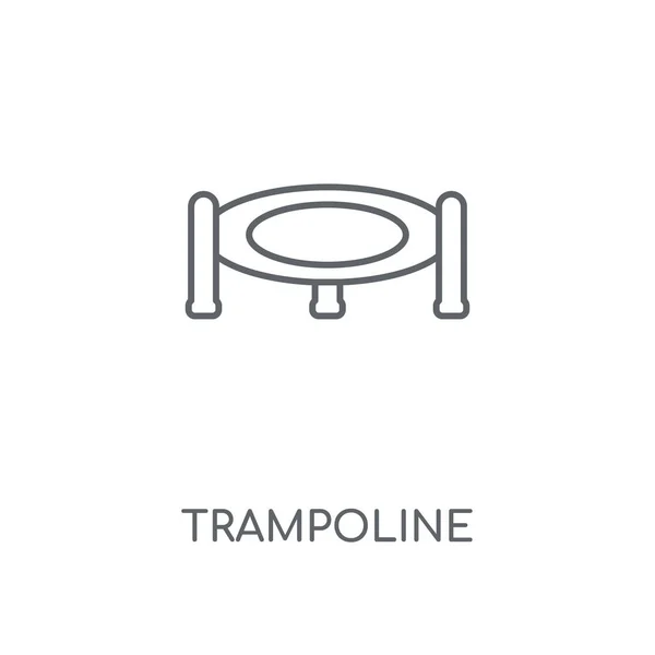 Ícone Linear Trampolim Trampolim Conceito Traço Símbolo Design Elementos Gráficos — Vetor de Stock