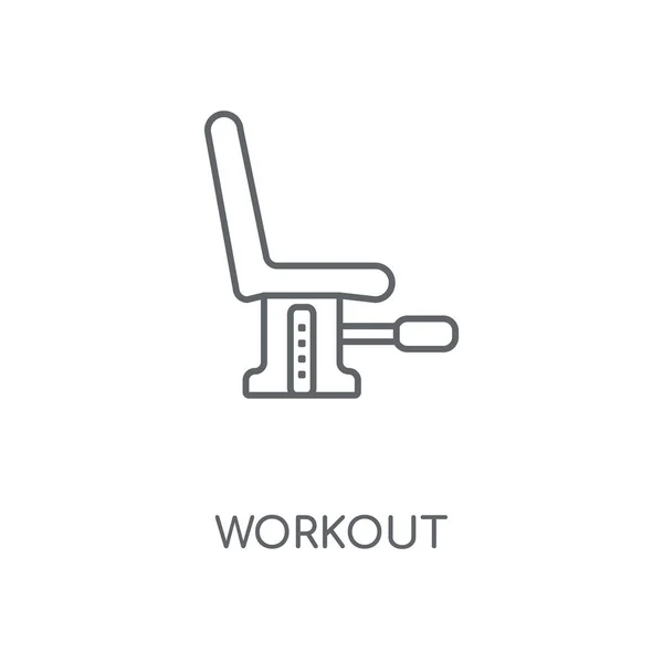 Workout Lineares Symbol Workout Konzept Strich Symbol Design Dünne Grafische — Stockvektor