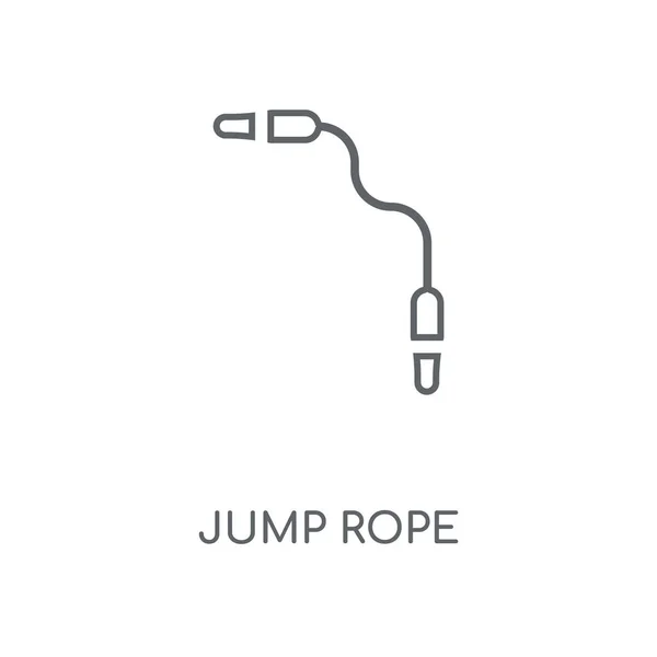 Линейный Значок Скакалки Дизайн Символа Jump Design Тонкие Графические Элементы — стоковый вектор