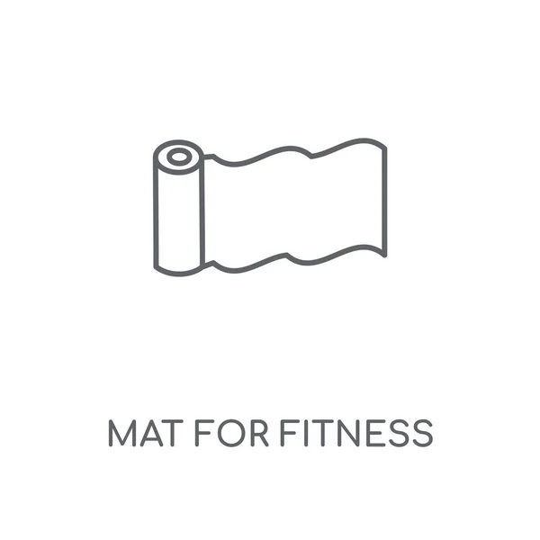 Icona Lineare Mat Fitness Tappetino Design Del Simbolo Del Colpo — Vettoriale Stock