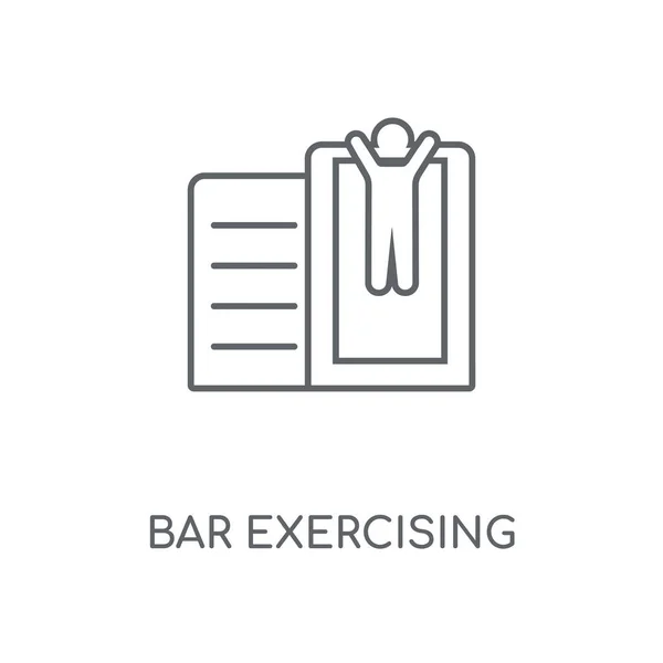 Mengolah Ikon Linear Bar Bar Menjalankan Konsep Desain Simbol Stroke - Stok Vektor