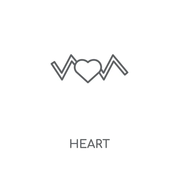 Liniowy Ikona Serca Serce Koncepcja Symbol Obrysu Cienkich Elementów Graficznych — Wektor stockowy