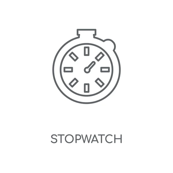 Stopwatch Lineaire Pictogram Stopwatch Beroerte Symbool Conceptontwerp Dunne Grafische Elementen — Stockvector