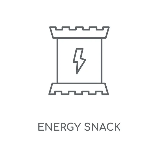 Energy Snack Linear Icon Energy Snack Concept Stroke Symbol Design — Stock Vector