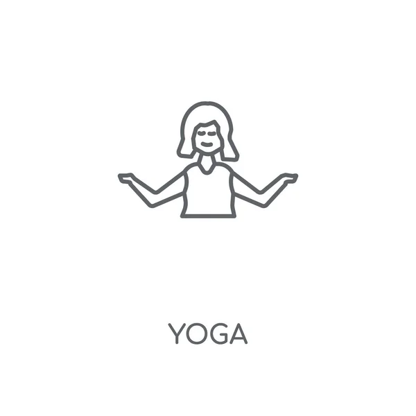 Yoga linear icon. Yoga concept stroke symbol design. Thin graphic elements vector illustration, outline pattern on a white background, eps 10.