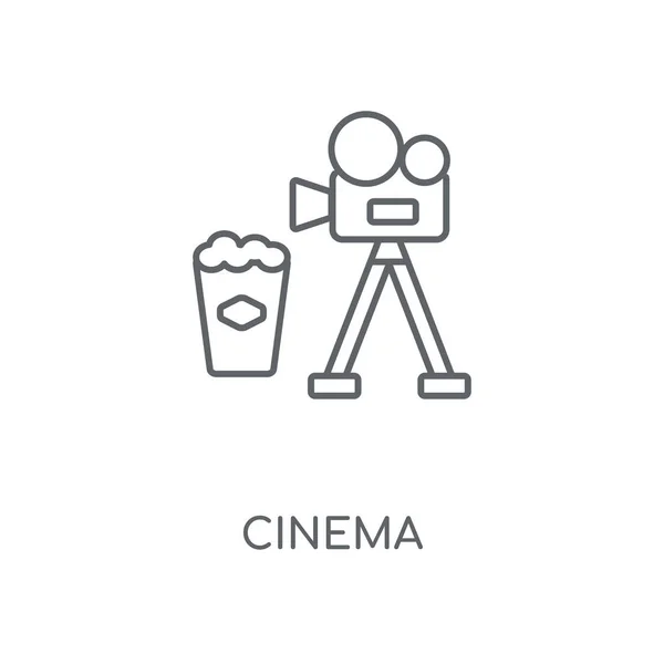 Icono Lineal Cine Diseño Símbolo Carrera Concepto Cine Elementos Gráficos — Vector de stock