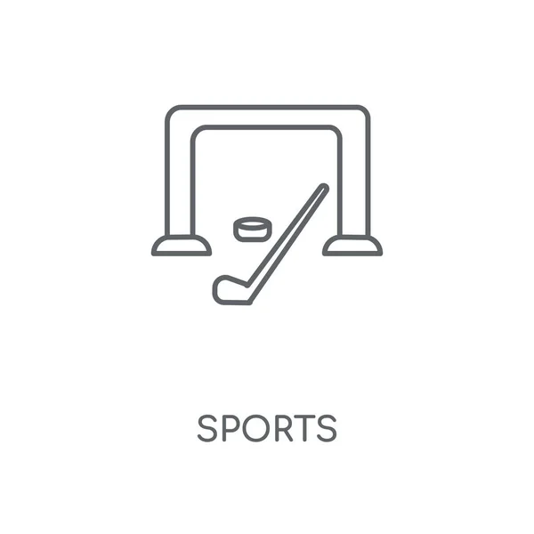 スポーツ線形アイコン スポーツ コンセプトのストローク シンボルのデザイン 薄いグラフィック要素ベクトル イラスト 白い背景 Eps の概要パターン — ストックベクタ