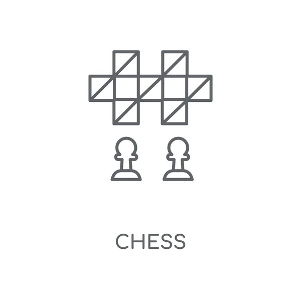 Chess Linjär Ikonen Chess Konceptdesign Stroke Symbol Tunn Grafiska Element — Stock vektor