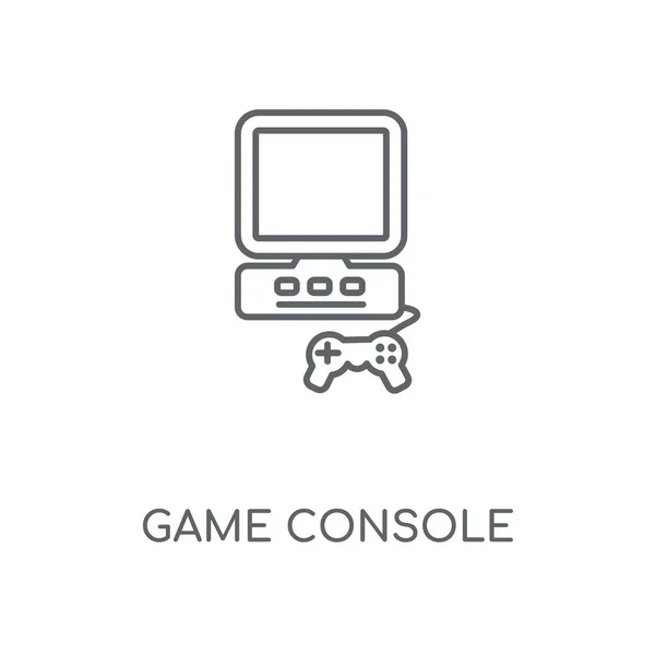 Icône Linéaire Console Jeu Concept Console Jeu Conception Symbole Course — Image vectorielle