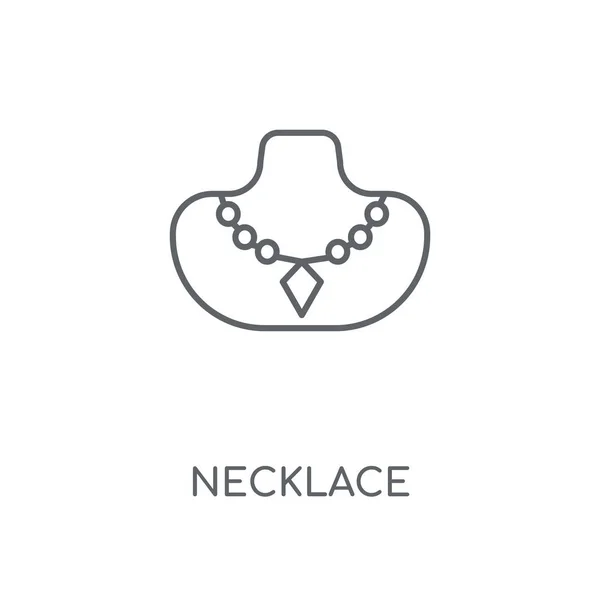 Collier Icône Linéaire Collier Concept Course Symbole Design Illustration Vectorielle — Image vectorielle