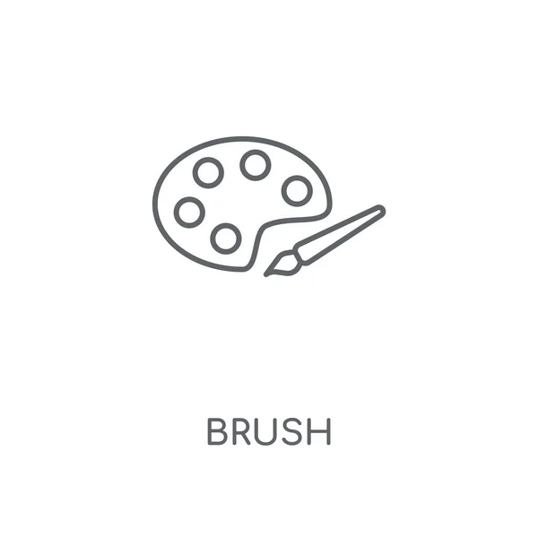 Brush Linear Icon Brush Concept Stroke Symbol Design Thin Graphic — Stock Vector