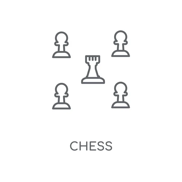 Chess Linjär Ikonen Chess Konceptdesign Stroke Symbol Tunn Grafiska Element — Stock vektor