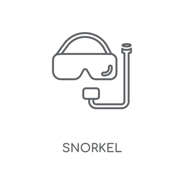 Icono Lineal Snorkel Diseño Símbolo Carrera Concepto Snorkel Elementos Gráficos — Vector de stock