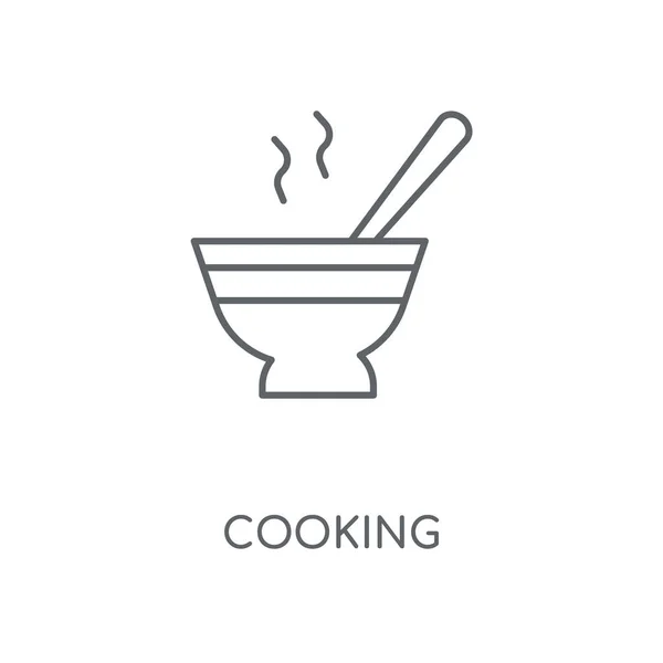 Cooking Linear Icon Cooking Concept Stroke Symbol Design Thin Graphic — Stock Vector