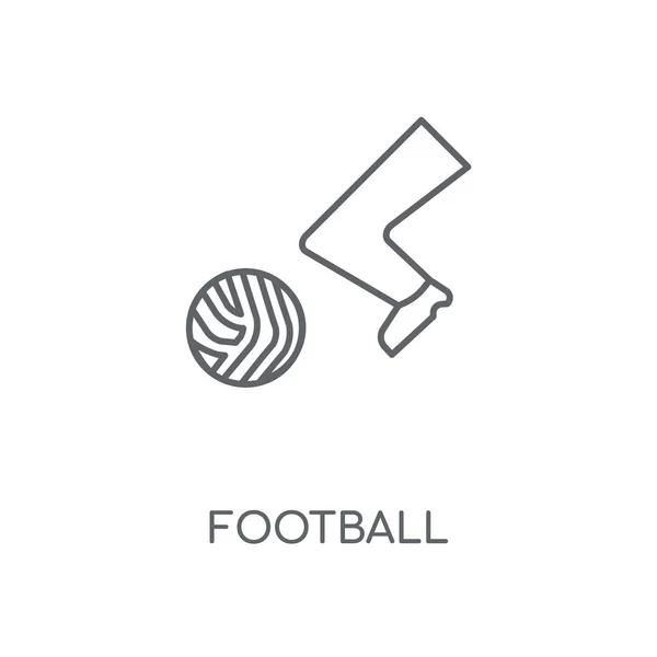 Ícone Linear Futebol Design Símbolo Curso Conceito Futebol Elementos Gráficos — Vetor de Stock