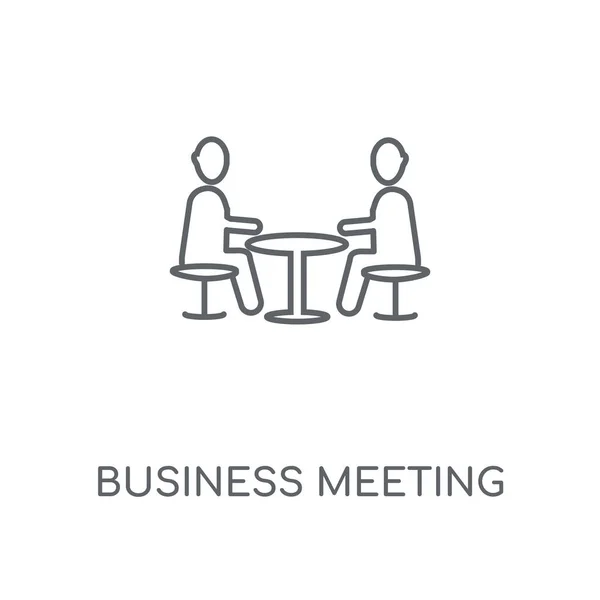 Geschäftstreffen Lineare Ikone Business Meeting Konzept Strich Symbol Design Dünne — Stockvektor